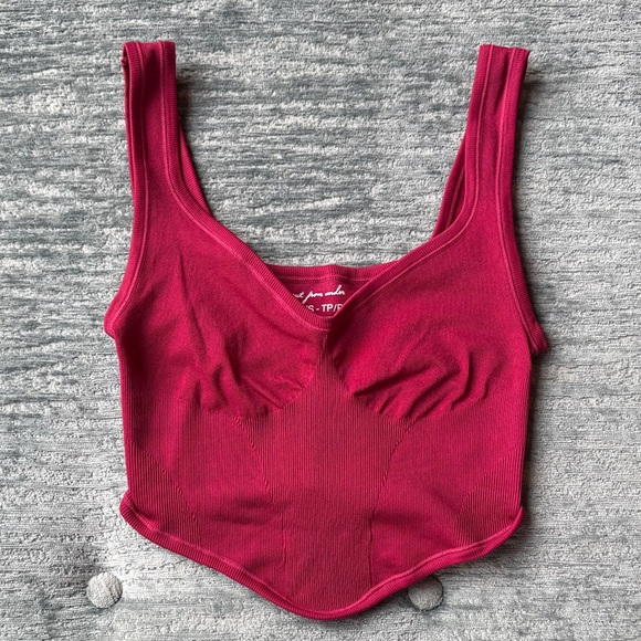 Urban Outfitters Pink Ribbed Bra Top - Picture 1 of 3